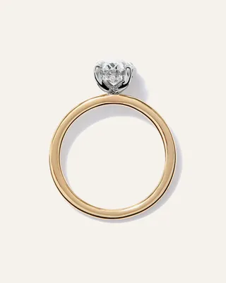 Quince Quince Women's Lab Grown Diamond Oval Petite Hidden Halo Engagement Ring 1.5ct in Yellow Gold — Women Spring yellow Accessories