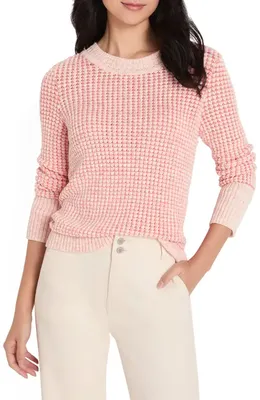 NIC+ZOE NIC+ZOE Color Spray Cotton Blend Sweater in Pink Multi — Women Spring pink Sweaters & Knits