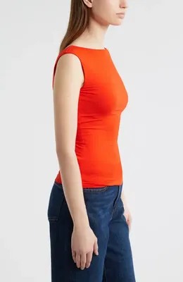 rag & bone rag & bone Luca Reversible Tank in Bt Red — Women Spring coral Tops