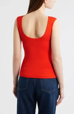 rag & bone rag & bone Luca Reversible Tank in Bt Red — Women Spring coral Tops
