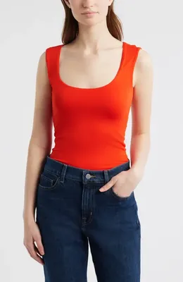 rag & bone rag & bone Luca Reversible Tank in Bt Red — Women Spring coral Tops