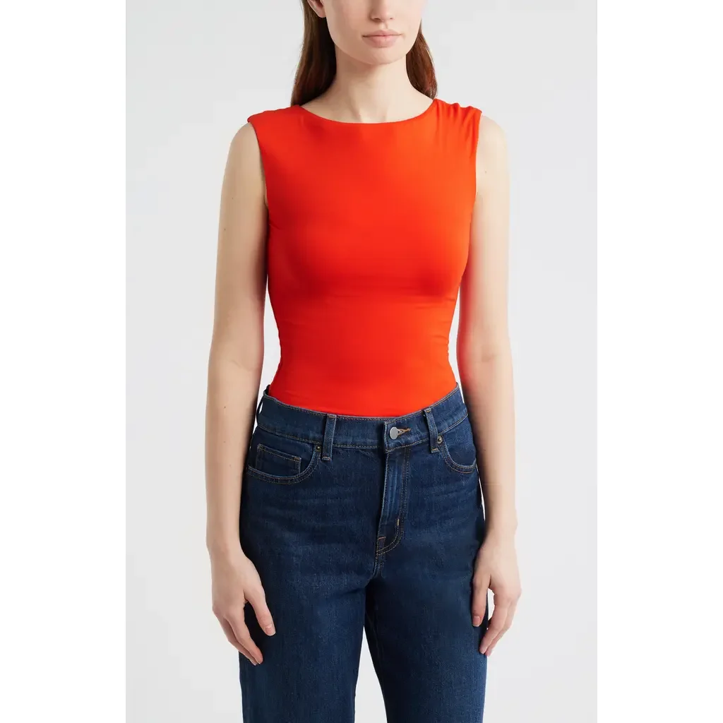 rag & bone rag & bone Luca Reversible Tank in Bt Red — Women Spring coral Tops