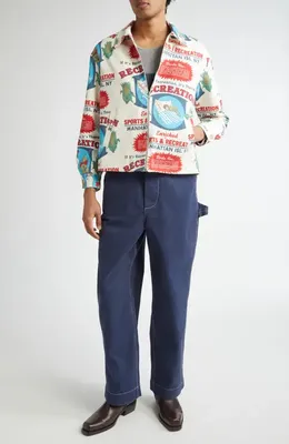 Bode Bode Enrichment Jacket in White Multi — Men Spring white Outerwear
