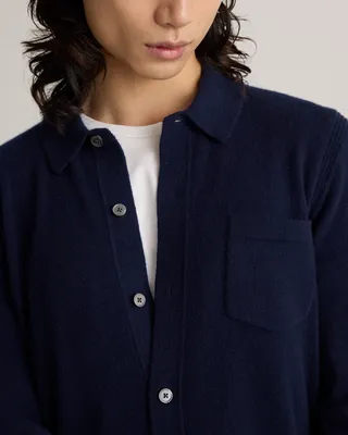 Quince Quince | Men's Mongolian Cashmere Button Down Sweater in True Navy — Men Winter navy Sweaters & Knits