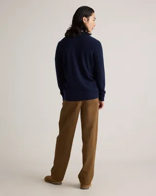 Quince Quince | Men's Mongolian Cashmere Button Down Sweater in True Navy — Men Winter navy Sweaters & Knits