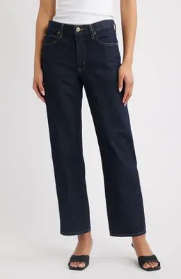 FRAME FRAME The Hang Ankle Straight Leg Jeans in Rinse — Women Winter navy Jeans & Denim