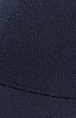 Vince Vince Seersucker Baseball Cap in Coastal Blue — Men Winter navy Accessories