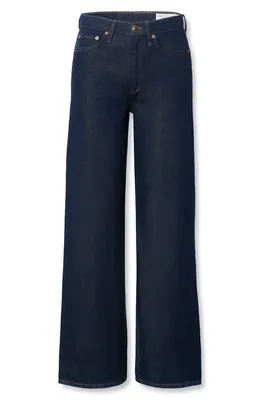 rag & bone rag & bone Featherweight Logan Mid Rise Wide Leg Jeans in Dusk Rinse — Women Winter navy Jeans & Denim