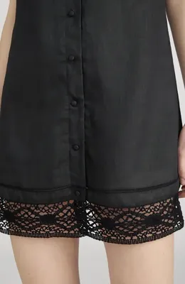FRAME FRAME The Heirloom Sleeveless Minidress in Black — Women Winter black Mini Dresses