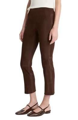 Vince Vince Suede Split Hem Crop Pants in Chocolate — Women Autumn chocolate Pants