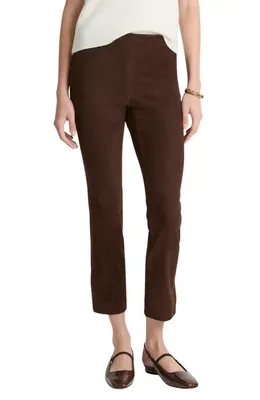 Vince Vince Suede Split Hem Crop Pants in Chocolate — Women Autumn chocolate Pants