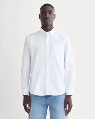 Everlane Everlane Slim Oxford Shirt | Tall in White — Winter white Button-Down Shirts