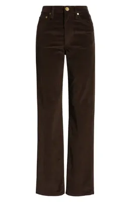 rag & bone rag & bone Harlow Corduroy Straight Leg Pants in Dbrwn — Women Autumn chocolate Pants