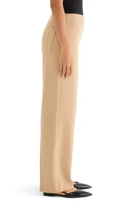 NIC+ZOE NIC+ZOE Lenox Wide Leg Stretch Twill Pants in Jute — Women Autumn tan Trousers & Chinos