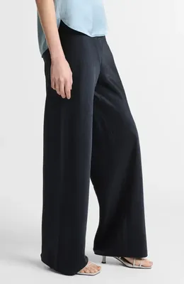 Vince Vince Colette High Waist Fluid Satin Bias Pants in Coastal — Women Summer black Pants