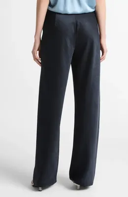 Vince Vince Colette High Waist Fluid Satin Bias Pants in Coastal — Women Summer black Pants