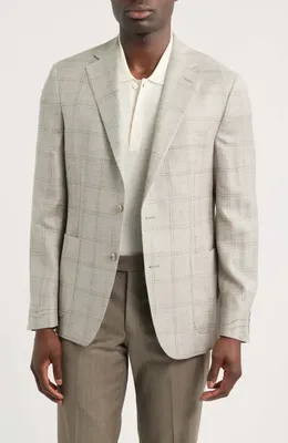 Vince Vince Relaxed Fit Icon Linen, Wool & Silk Sport Coat in Grey/Taupe — Men Autumn tan Blazers