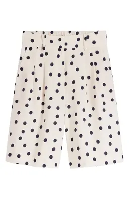 Boden Boden Kensington Linen Shorts in Papyrus, Spot in Papyrus/ Spot — Women Winter white Shorts