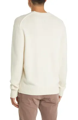 FRAME FRAME Cashmere Crewneck Sweater in Cream — Men Spring white Tops