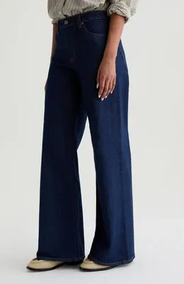 AG AG Saige Mid Rise Wide Leg Jeans in Symmetry — Women Summer navy Jeans & Denim