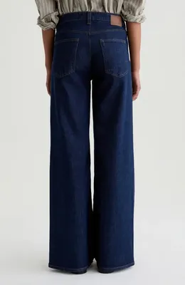 AG AG Saige Mid Rise Wide Leg Jeans in Symmetry — Women Summer navy Jeans & Denim