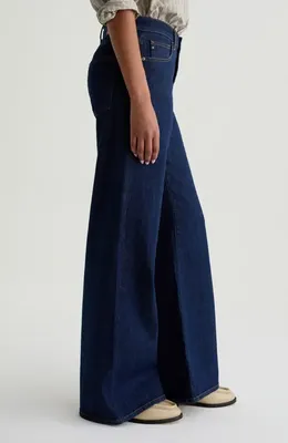 AG AG Saige Mid Rise Wide Leg Jeans in Symmetry — Women Summer navy Jeans & Denim