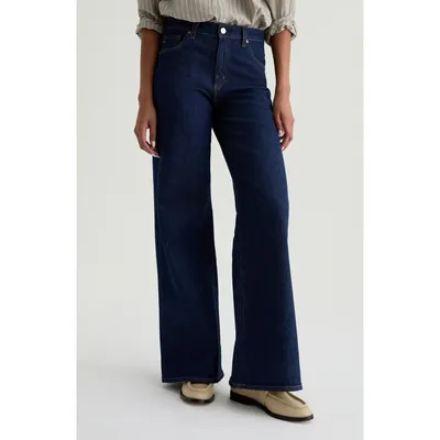 AG AG Saige Mid Rise Wide Leg Jeans in Symmetry — Women Summer navy Jeans & Denim