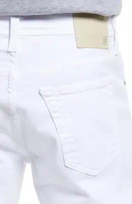 AG AG Everett Slim Straight Leg Jeans in White — Men Winter white Pants