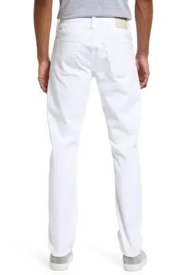 AG AG Everett Slim Straight Leg Jeans in White — Men Winter white Pants