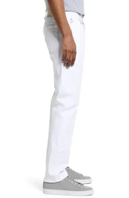 AG AG Everett Slim Straight Leg Jeans in White — Men Winter white Pants
