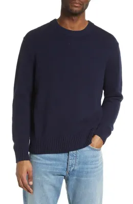 FRAME FRAME Cashmere Crewneck Sweater in Navy — Men Winter navy Tops