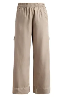 NIC+ZOE NIC+ZOE Eliot Wide Leg Cargo Pants in Dark Cobbleston — Women Autumn Pants