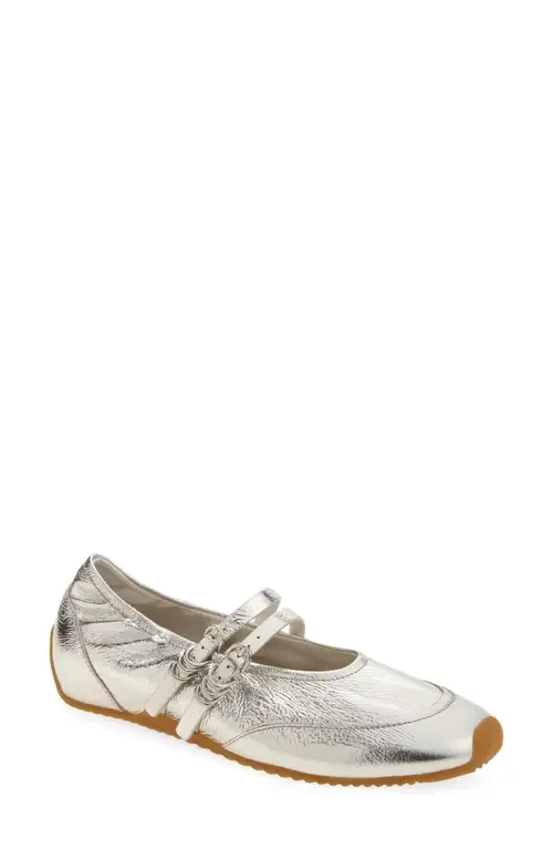 rag & bone rag & bone Emilee Mary Jane Runner in Silvr — Women Winter silver Shoes