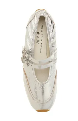rag & bone rag & bone Emilee Mary Jane Runner in Silvr — Women Winter silver Shoes