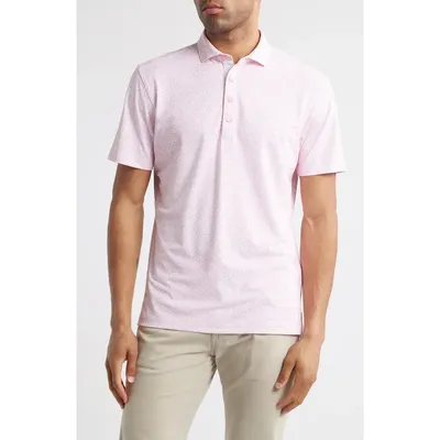 johnnie-O johnnie-O Flock Yeah Flamingo Print PREP-FORMANCE Golf Polo in Azalea — Men Spring white Polos