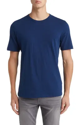 Theory Theory Essential in Cosmos Slub Cotton Tee in Blueberry — Men Winter navy T-Shirts & Tees