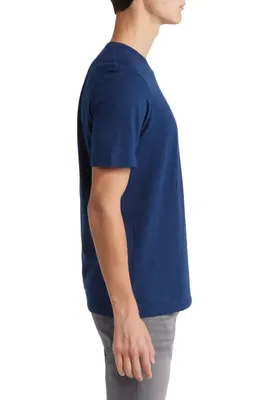 Theory Theory Essential in Cosmos Slub Cotton Tee in Blueberry — Men Winter navy T-Shirts & Tees