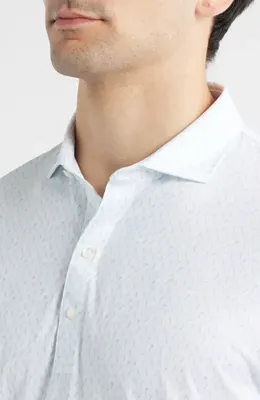 johnnie-O johnnie-O Marina Palm Tree Print Performance Jersey Polo in Maliblu — Men Winter white Tops