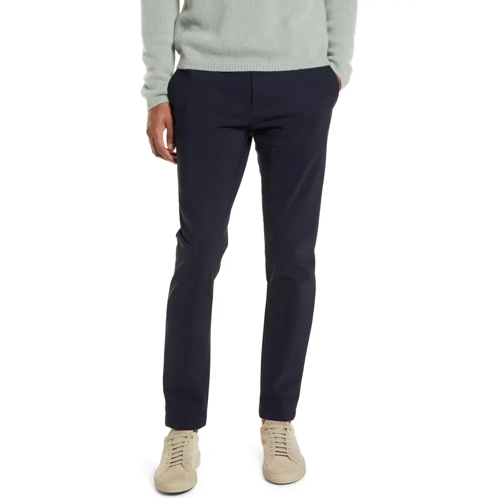 Theory Theory Zaine Precision Ponte Knit Pants in Baltic — Men Winter navy Pants