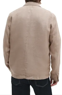 rag & bone rag & bone Evan Linen Chore Jacket in Wolf Grey — Men Autumn beige Outerwear