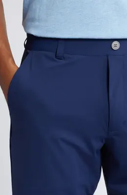 johnnie-O johnnie-O Fusionn Stretch Nylon Chino Shorts in Navy — Men Winter navy Shorts