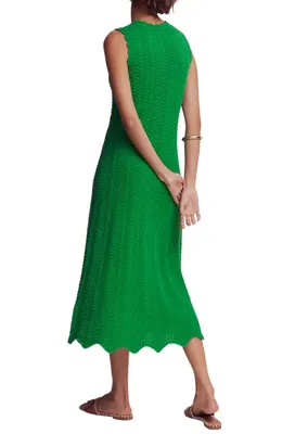 Boden Boden Crochet Midi Dress in Green — Women Spring green Dresses