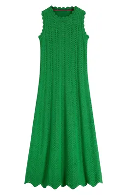 Boden Boden Crochet Midi Dress in Green — Women Spring green Dresses