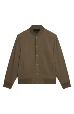 Theory Theory Murphy Precision Bomber Jacket in Tarmac - 1Ye — Men Autumn grey Outerwear