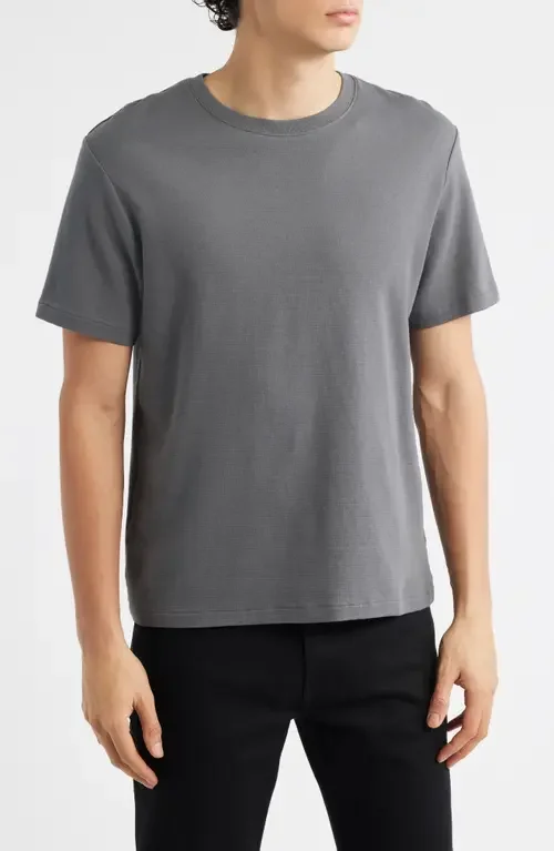 FRAME FRAME Duo Fold Cotton T-Shirt in Slate Blue — Men Autumn grey Tops