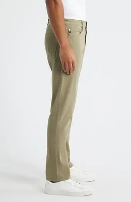 AG AG Everett Stretch Sateen Slim Straight Pants in Dusty Sage — Men Autumn khaki Pants
