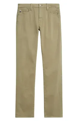 AG AG Everett Stretch Sateen Slim Straight Pants in Dusty Sage — Men Autumn khaki Pants