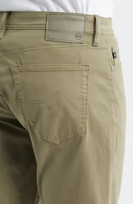 AG AG Everett Stretch Sateen Slim Straight Pants in Dusty Sage — Men Autumn khaki Pants