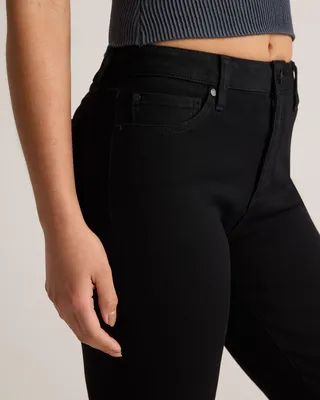Quince Quince | Women's Bella Stretch Kick Flare Jeans in Black — Women Winter black Jeans & Denim