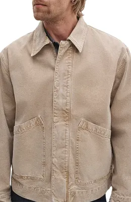 rag & bone rag & bone Hudson Cotton Canvas Jacket in Antitaupe — Men Autumn beige Outerwear